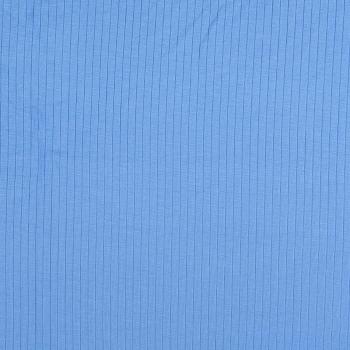 Rippenjersey - uni, jeansblau